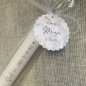 Preview: Gastgeschenk kleine Kerze Stabkerze Schön, dass Du da bist personalisiert Geschenk Taufe Kommunion Konfirmation Firmung Hochzeit